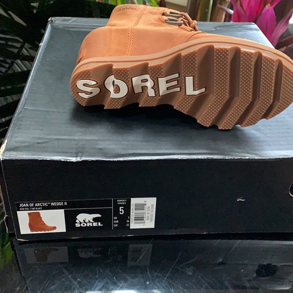 BRAND NEW, NEVER WORN, JOAN OF ARCTIC WEDGE II, SZ 5, COLOR-ICED TEA/THE GLACÉ. - Picture 3 of 6